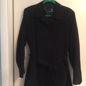 London Fog Black Coat Size L